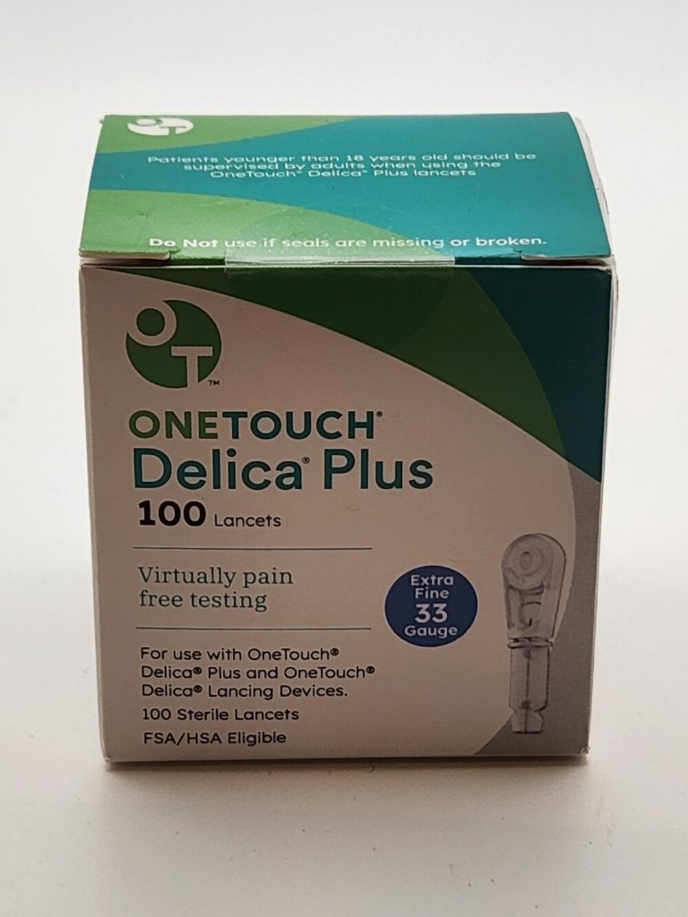 OneTouch Delica Plus lancets 100 count 33 gauge NIB